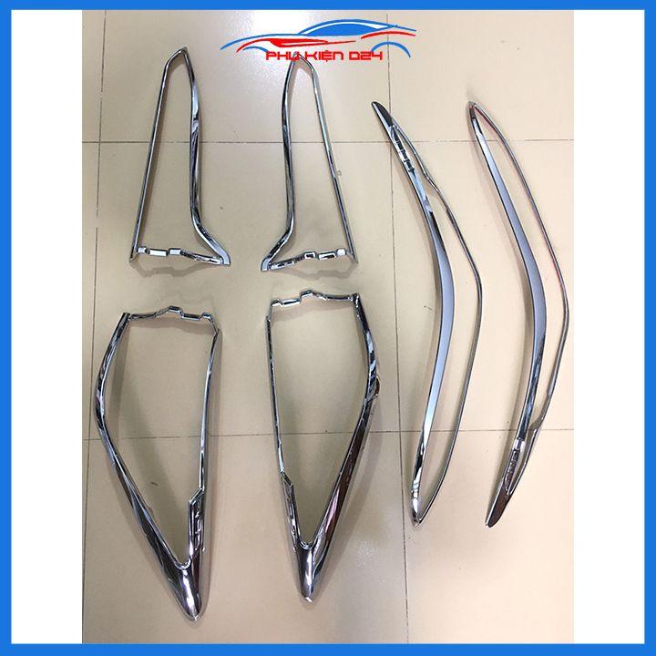 Ốp viền đèn pha hậu mạ crom Fortuner 2012-2016, 2017-2019, 2021-2022 chống trầy trang trí bảo vệ xe