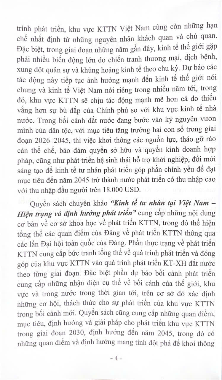Sách Chuyên Khảo Kinh Tế Tư Nhân Tại Việt Nam Hiện Trạng và Định Hướng Phát Triển