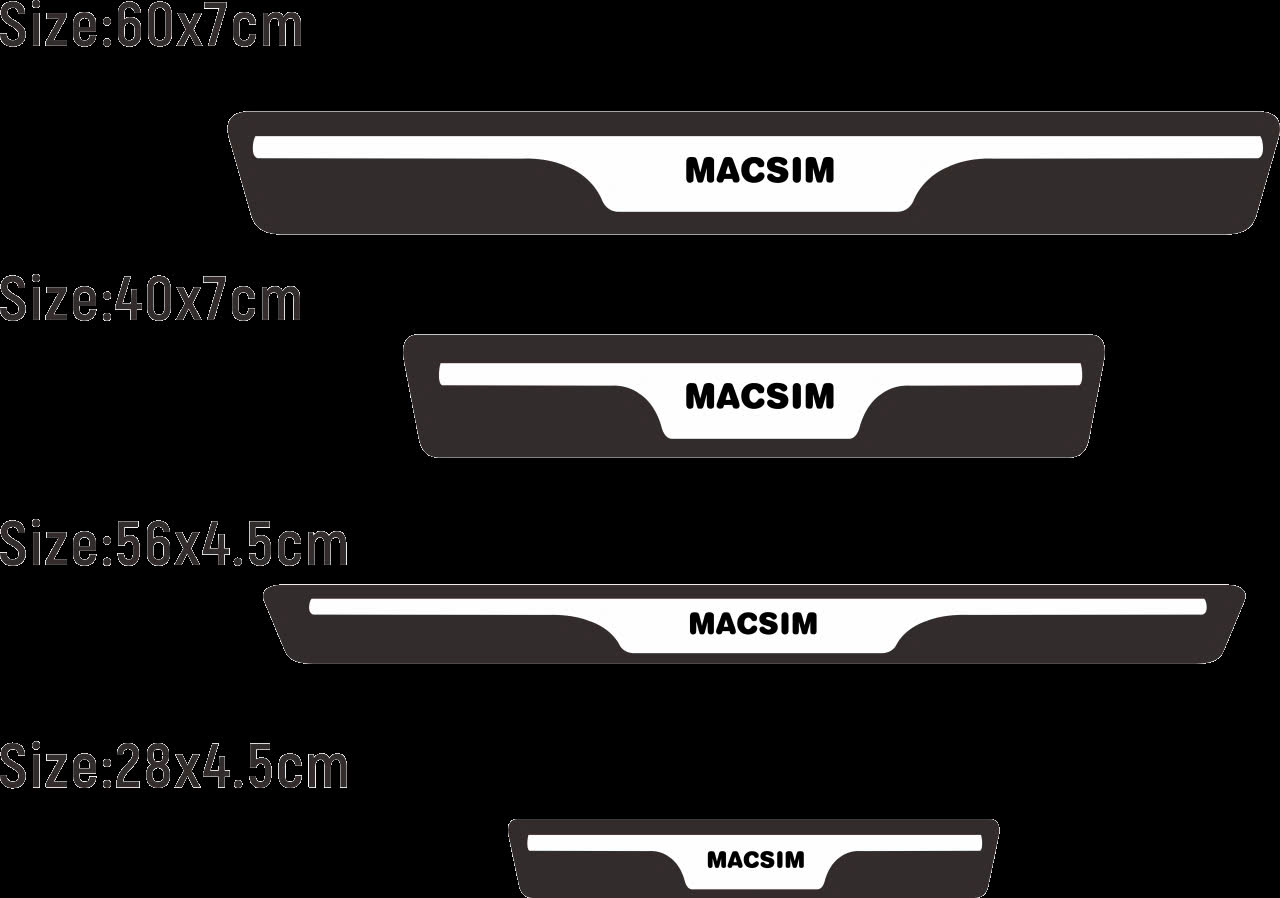Miếng dán/ decal bảo vệ bậc cửa ô tô – Carbon loại dày – 4 miếng – Chống xước mép cửa cho xe VinFast VF5
