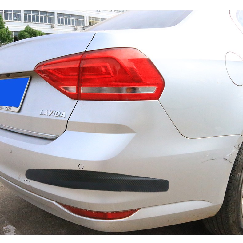 Bộ 2 Nẹp cao su vân cacbon chống va đập trầy xước 2 bên Ba đờ sốc ô tô