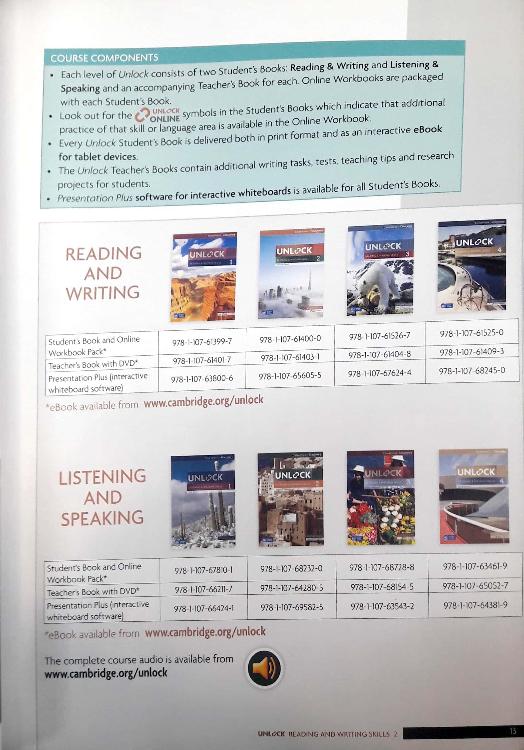 Unlock Level 2 Reading and Writing Skills Student