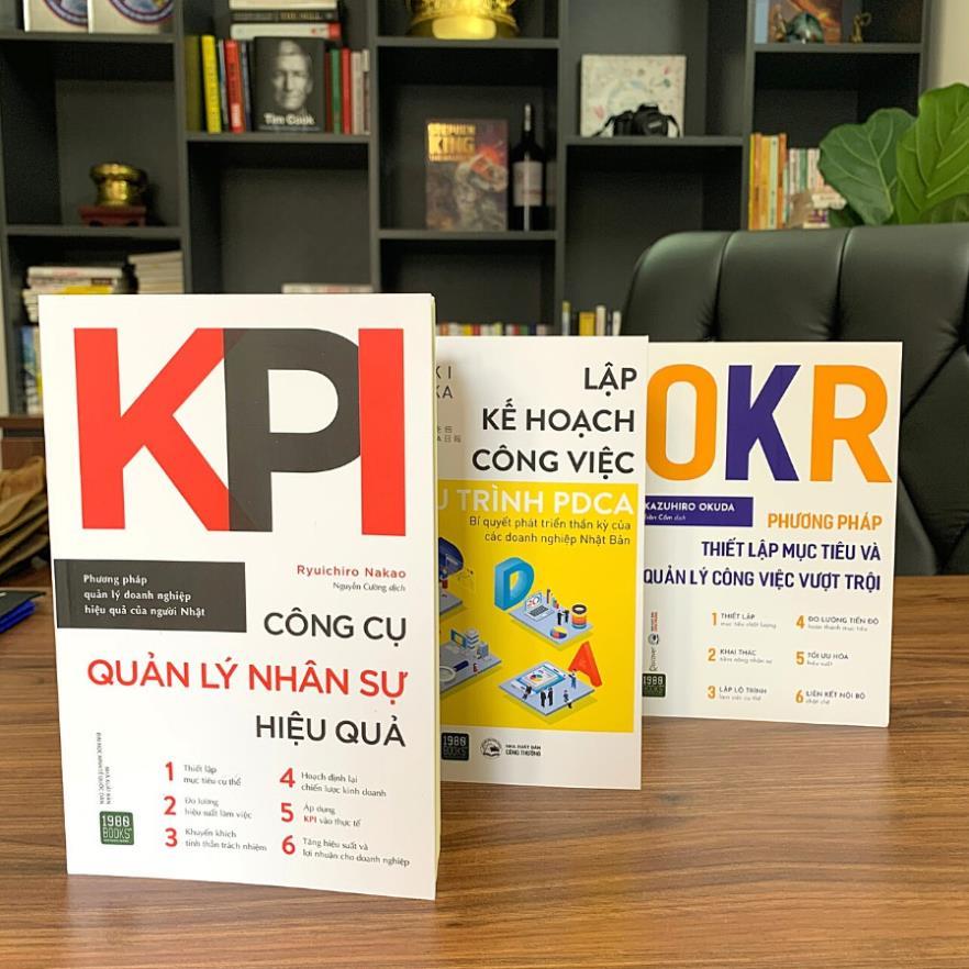 Combo 3 cuốn OKR + KPI + Lập Kế Hoạch Công Việc Theo Chu Trình PDCA - Bản Quyền