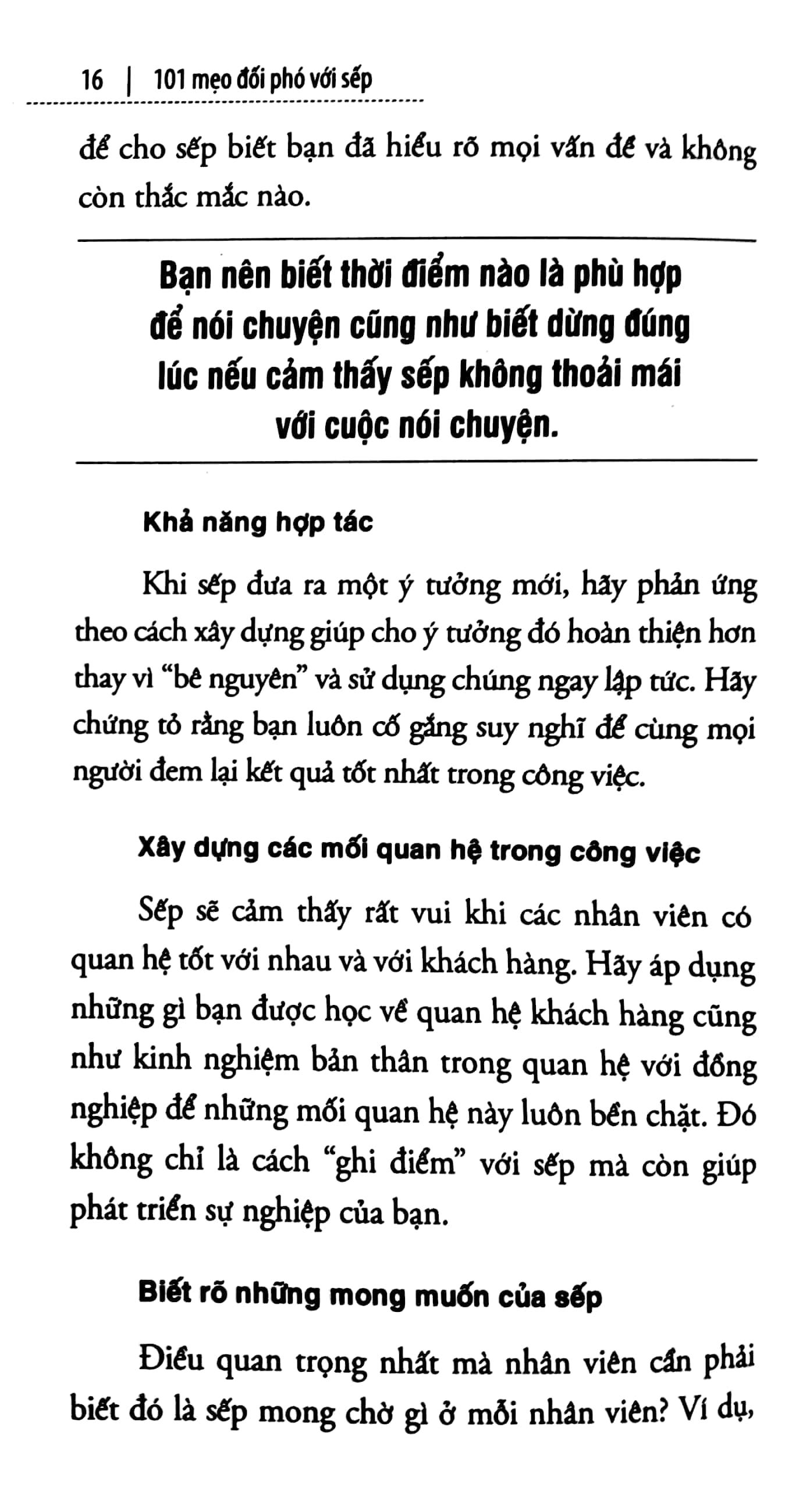 101 Mẹo Đối Phó Với Sếp
