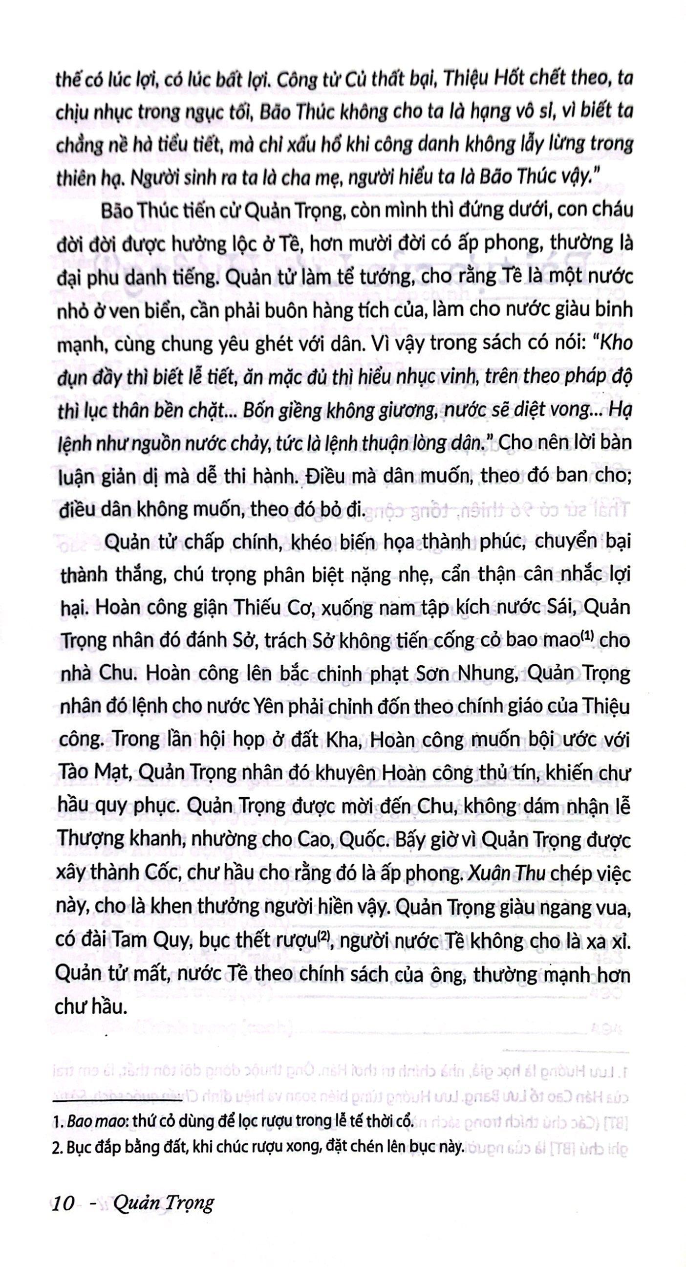 Quản Tử - Thuật Cai Trị Đất Nước Của Bậc Quân Vương