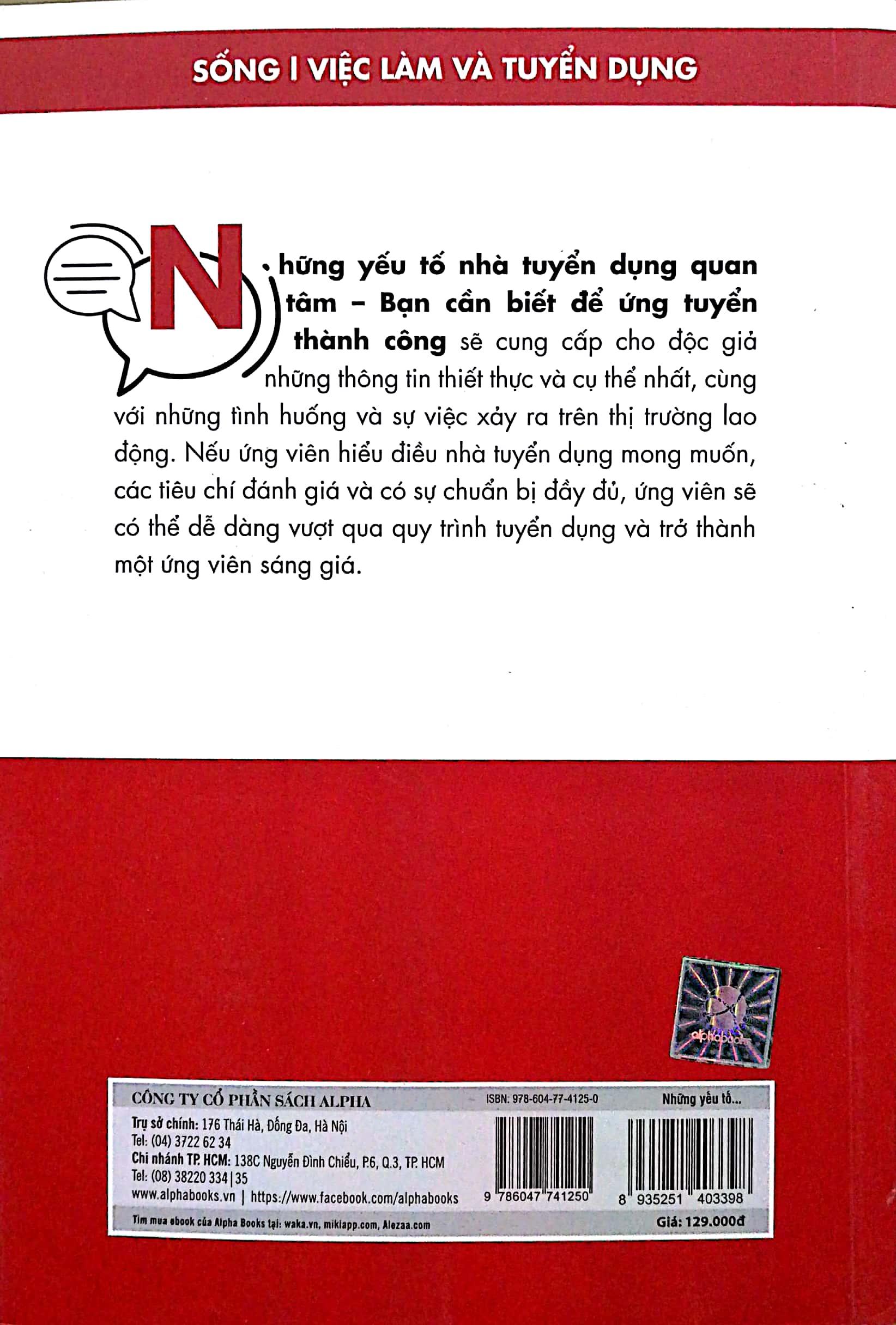 Những Yếu Tố Nhà Tuyển Dụng Quan Tâm