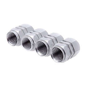 Bộ 4 ốc - nắp chụp chân van, đầu vòi xe hơi, xe máy, ô tô chất lượng cao chống rỉ nhiều màu