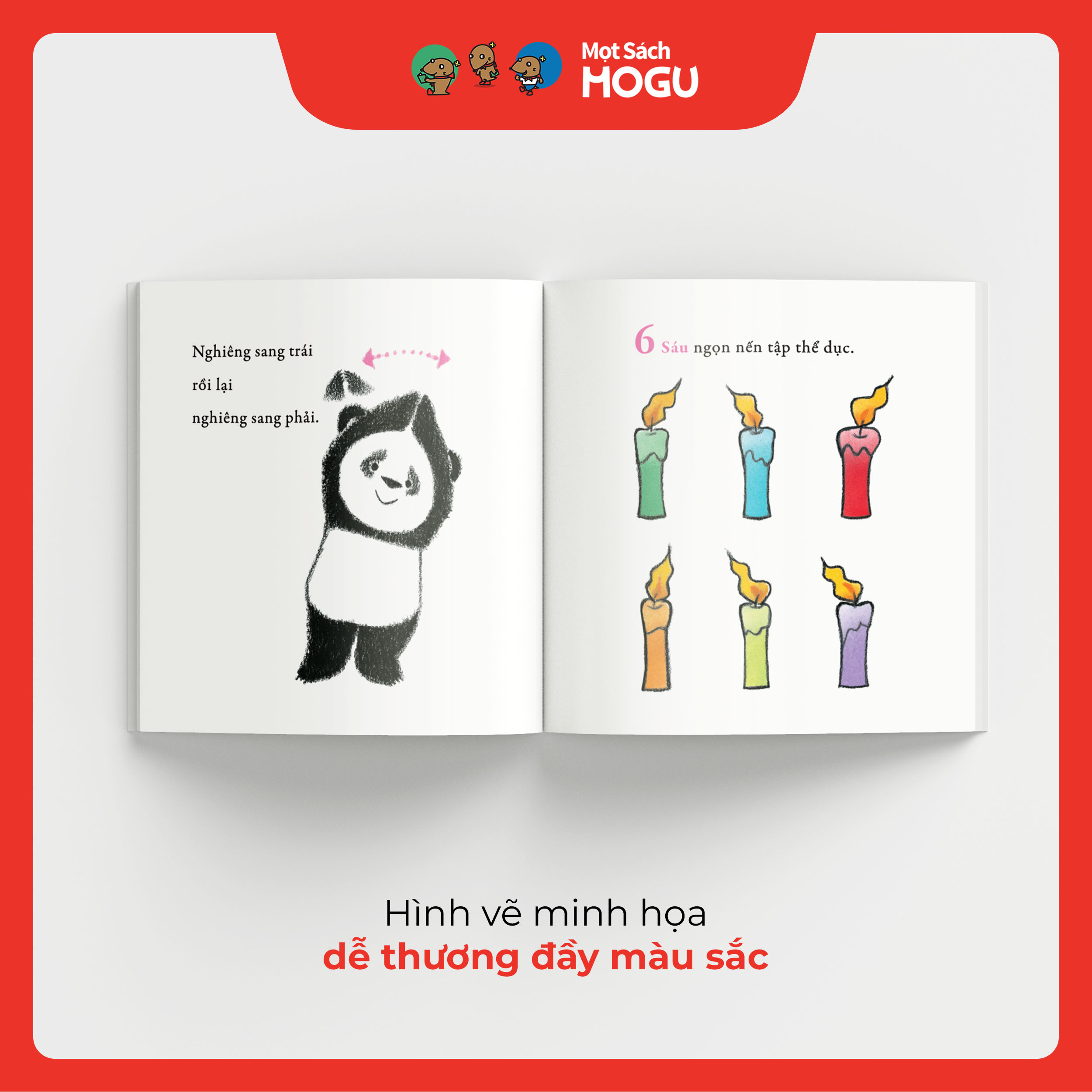 Truyện Ehon bé 1-2-3 tuổi - Bài thể dục đếm số của Gấu Trúc