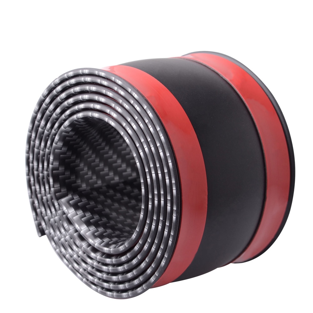 Cuộn 3mét decall carbon chống trầy xước, bảo vệ bậc cửa xe ô tô, có băng keo siêu dính