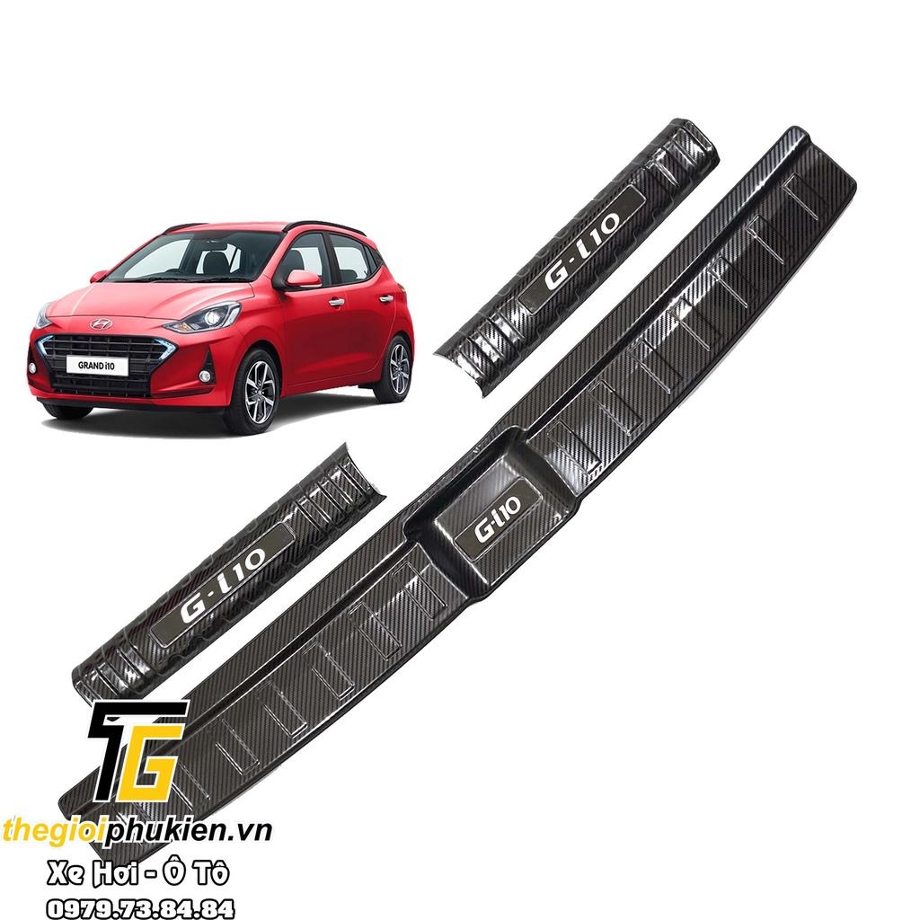 Bộ Ốp bậc cốp Hyundai Grand i10 2021 vân Carbon