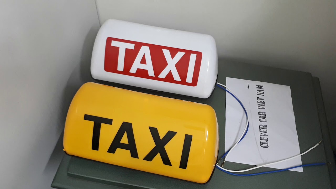 Mào TAXI hút nam châm có đèn LED gắn nóc ô tô cao cấp chạy nguồn 12v