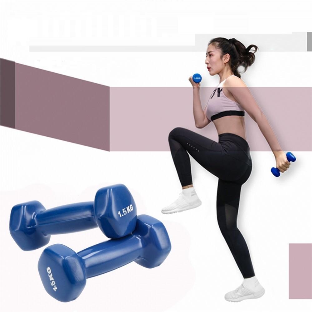Bộ cặp tạ tay 4kg bọc cao su (Tổng 8kg)- Màu ngẫu nhiên