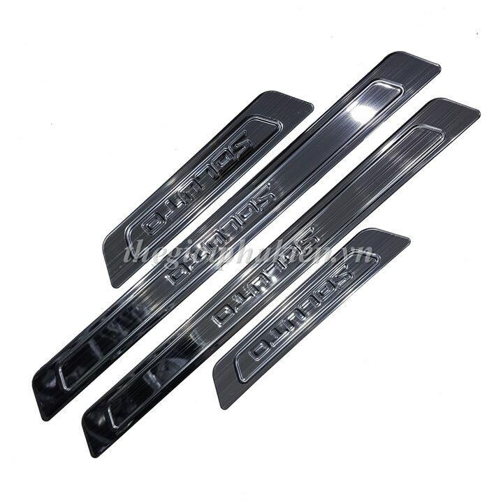 Ốp bậc cửa , nẹp bước chân Kia Soluto 2019-2022 cao cấp -mẫu Titan 8 chi tiết