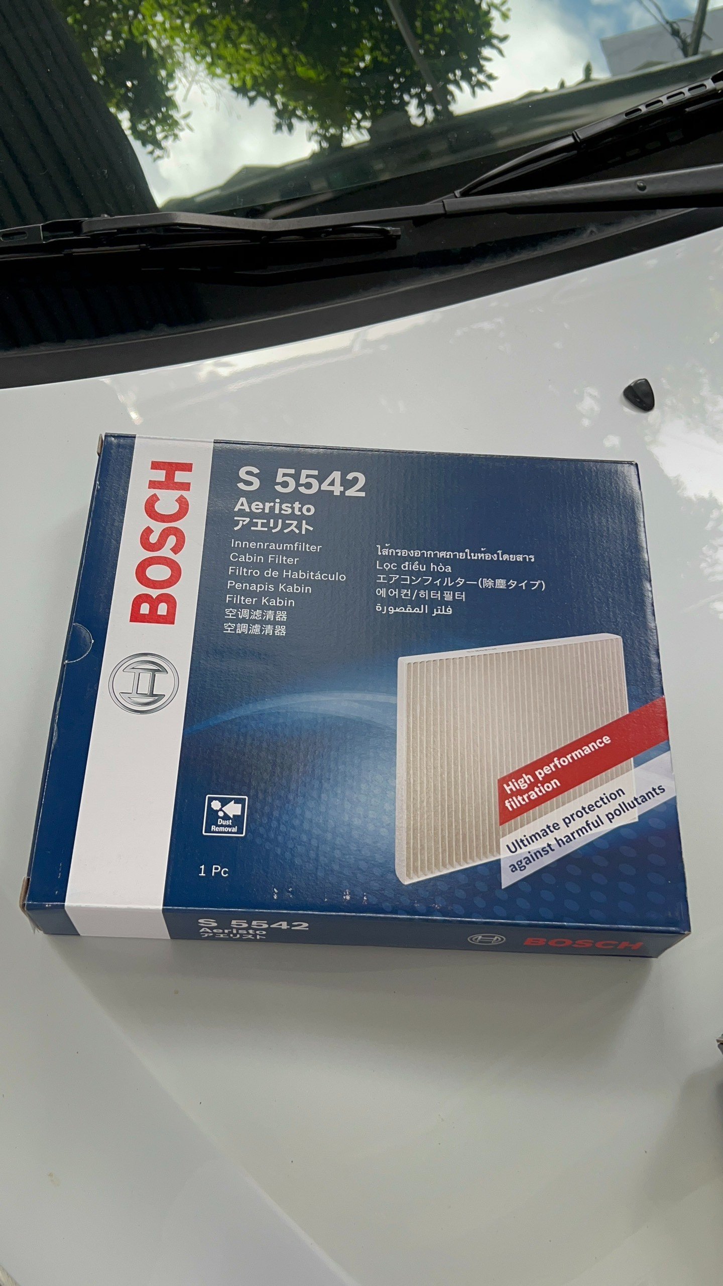 Lọc Gió Điều Hòa Tiêu Chuẩn BOSCH Aeristo S5542 Dành Cho Xe Kia Carens (04-09), Sorento (09-14)