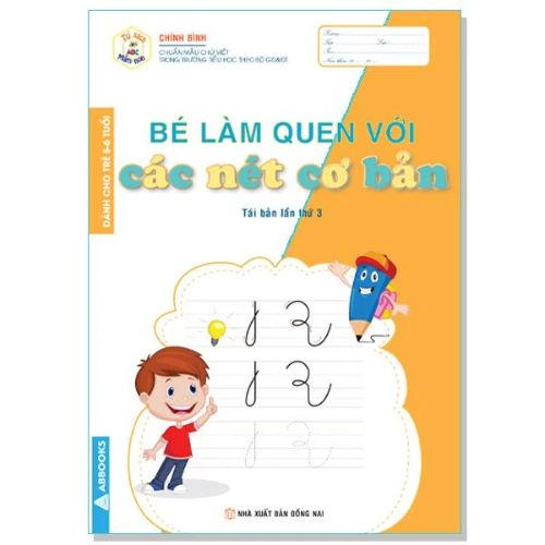 Sách - Tủ Sách Mầm Non - Bé Làm Quen Với Chữ Cái, Các Nét Cơ Bản, Chữ Số Dành Cho Bé Từ 4-6 Tuổi Bộ Cuốn - ABBOOKS