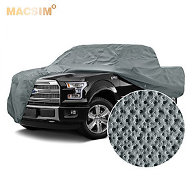 Bạt phủ ô tô chất liệu vải không dệt cao cấp thương hiệu MACSIM dành cho Pajero Sport màu ghi - sử dụng trong nhà, ngoài trời