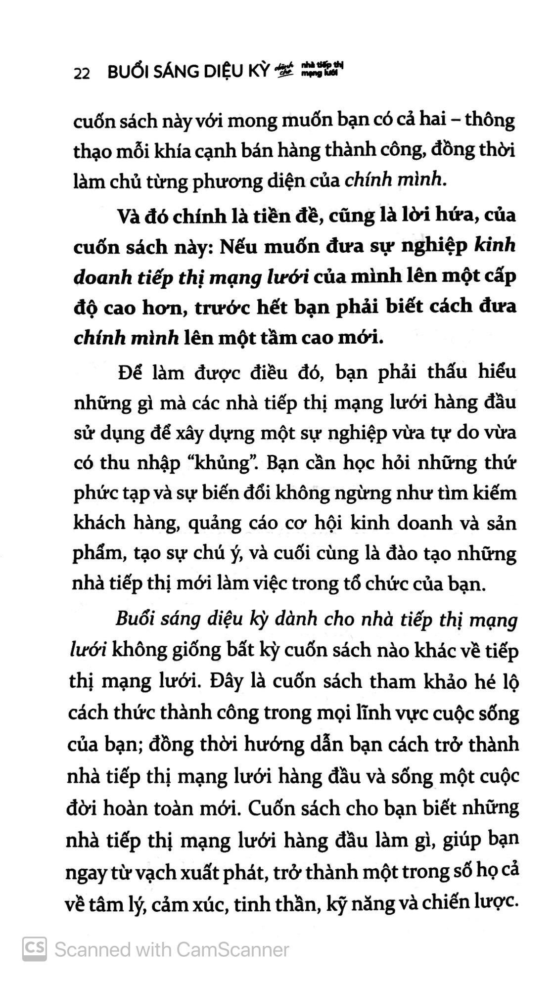 Buổi Sáng Diệu Kỳ Dành Cho Nhà Tiếp Thị Mạng Lưới
