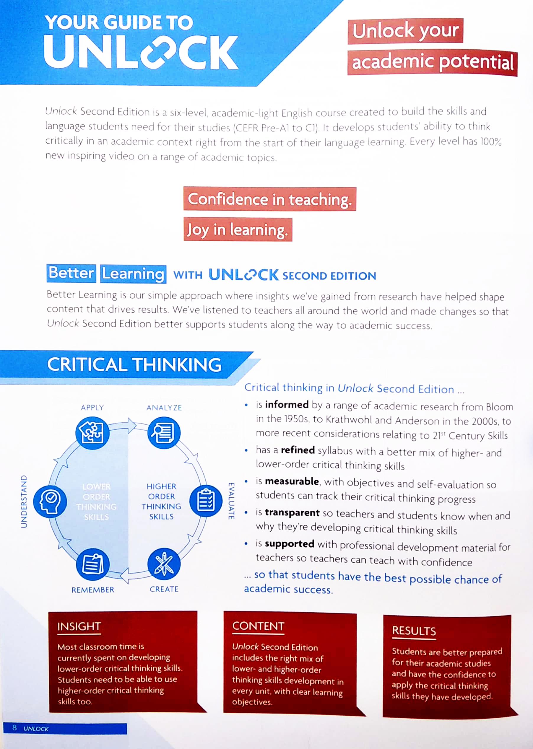 Unlock Level 3 Reading, Writing And Critical Thinking Student