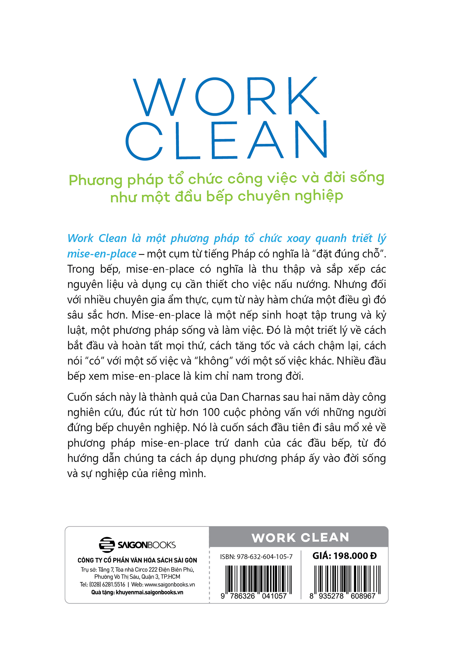 SÁCH - Work Clean -Tác giả Dan Charnas