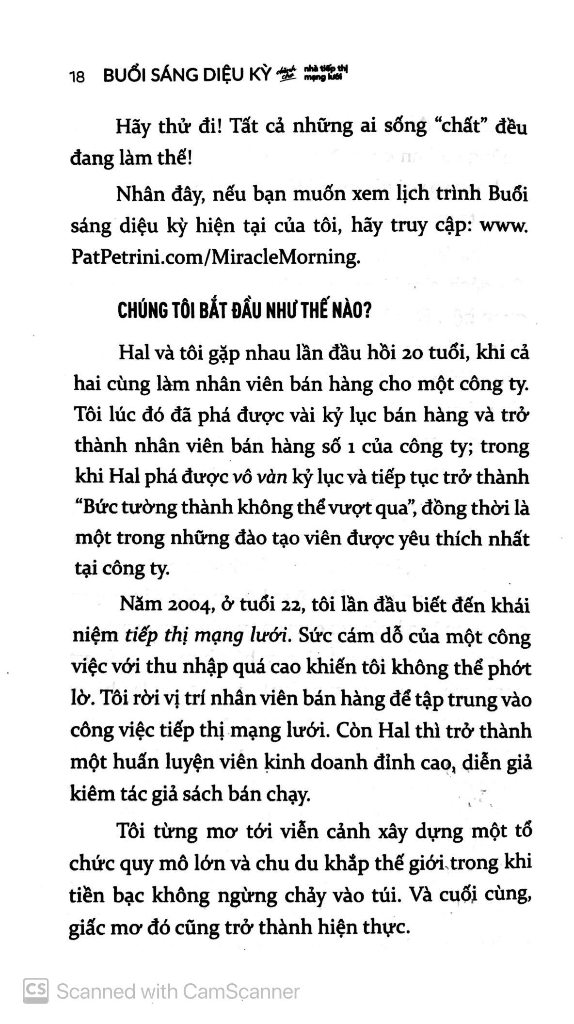 Buổi Sáng Diệu Kỳ Dành Cho Nhà Tiếp Thị Mạng Lưới