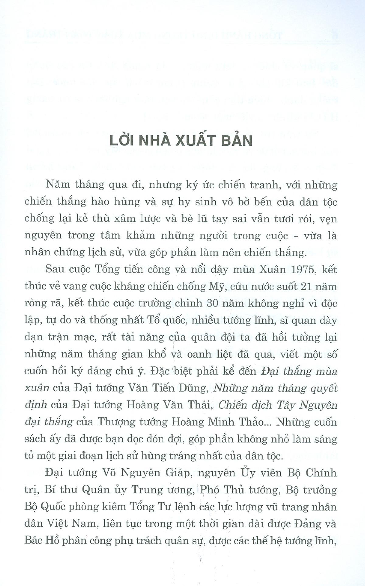 Tổng Hành Dinh Trong Mùa Xuân Toàn Thắng - Hồi Ức