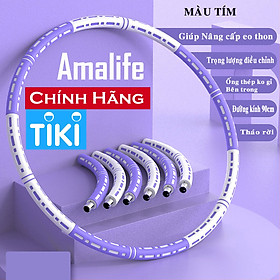 Vòng Lắc Eo Giảm Mỡ Bụng Lõi Thép Không Gỉ Bọc Mút Xốp, Có Thể Điều Chỉnh Cân Nặng - Chính Hãng Amalife