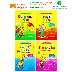Sách - Thơ truyện đồng dao câu đố truyện tiềm thức cho bé tập nói tập đọc