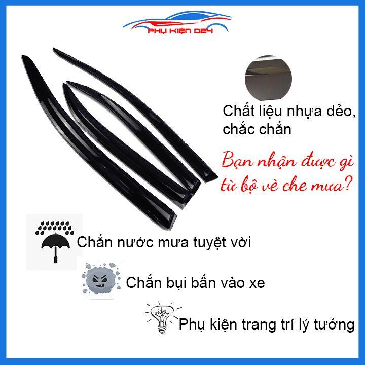 Vè mưa Santafe 2019-2020 vè đen che mưa bảo vệ trang trí xe