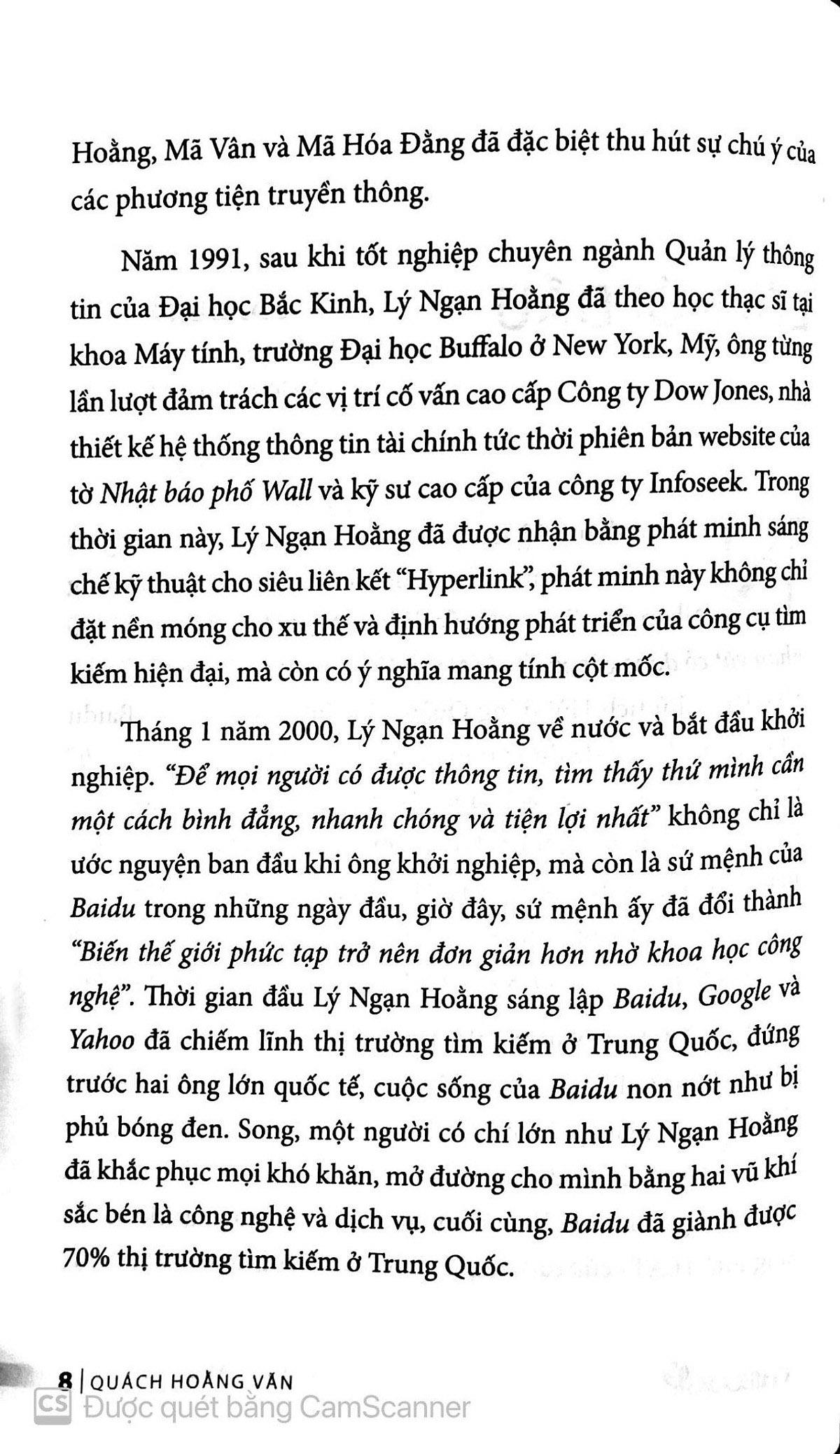 Lý Ngạn Hoằng Và Baidu (Seri Tủ Sách Doanh Nhân Hàng Đầu Châu Á)