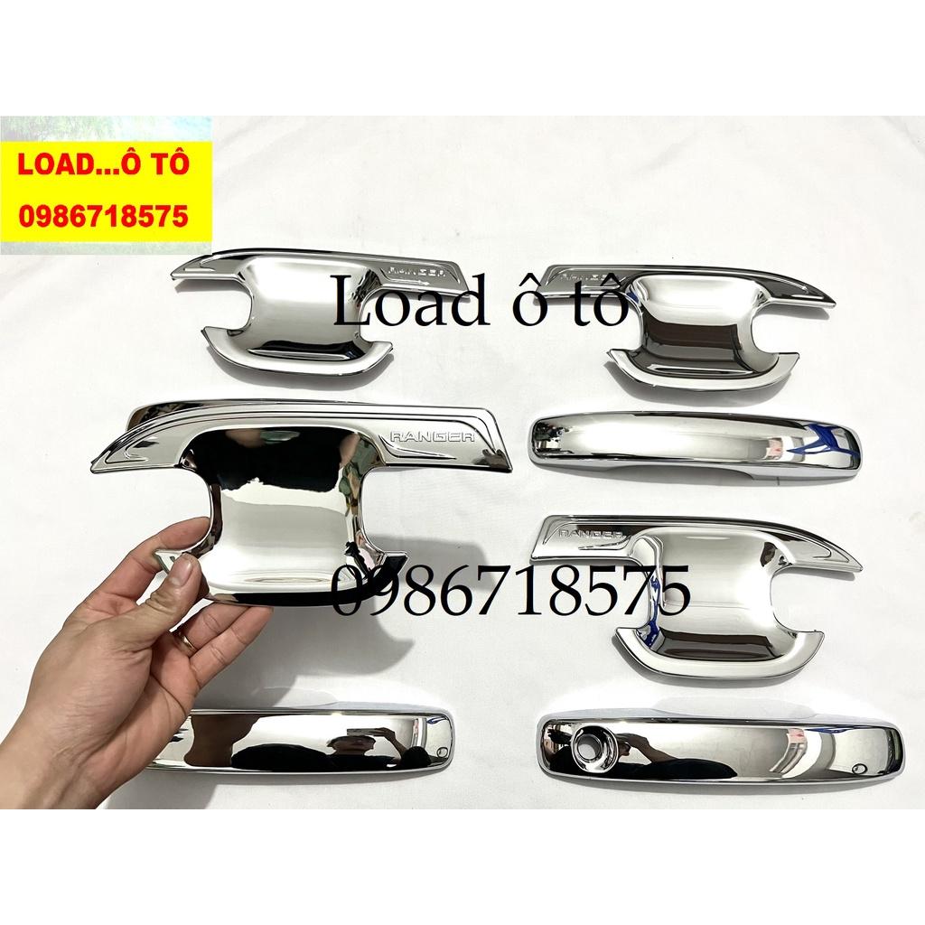 Ốp Tay Nắm, Hõm Cửa Mạ Crom Xe Ford Ranger 2023-2022 Mẫu Mới Nhựa ABS Mạ Crom Sáng Bóng