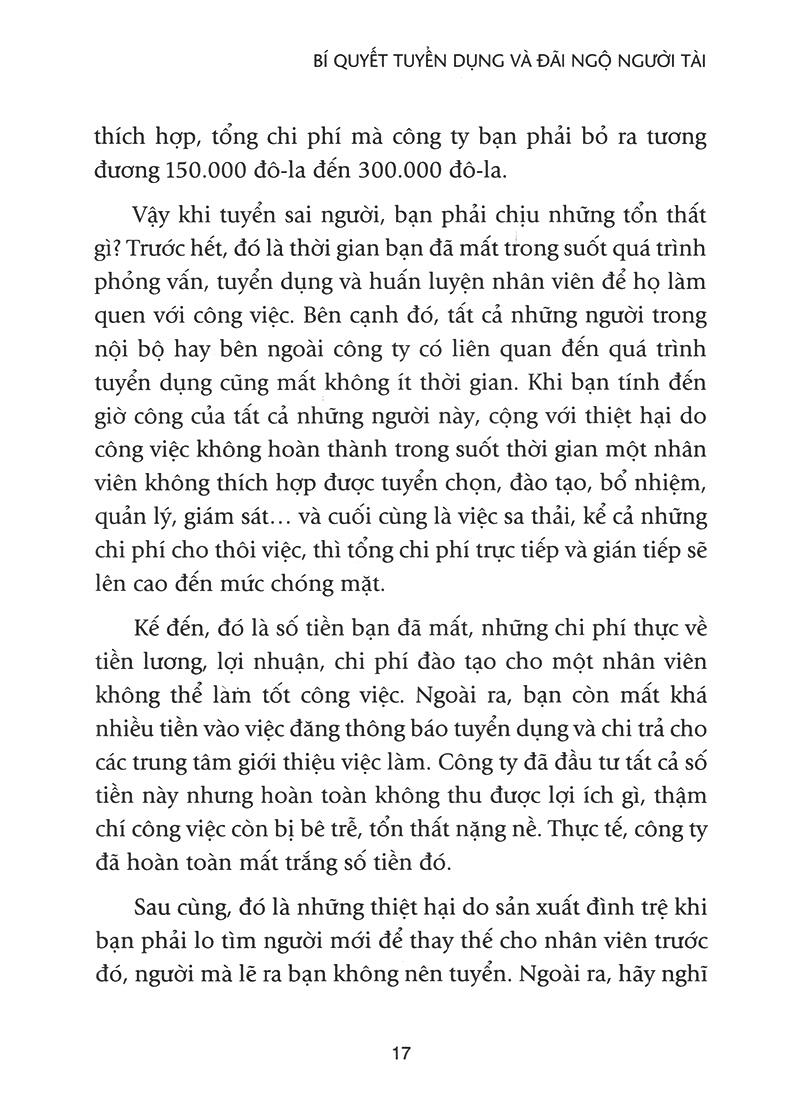 Bí Quyết Tuyển Dụng & Đãi Ngộ Người Tài (Tái Bản)