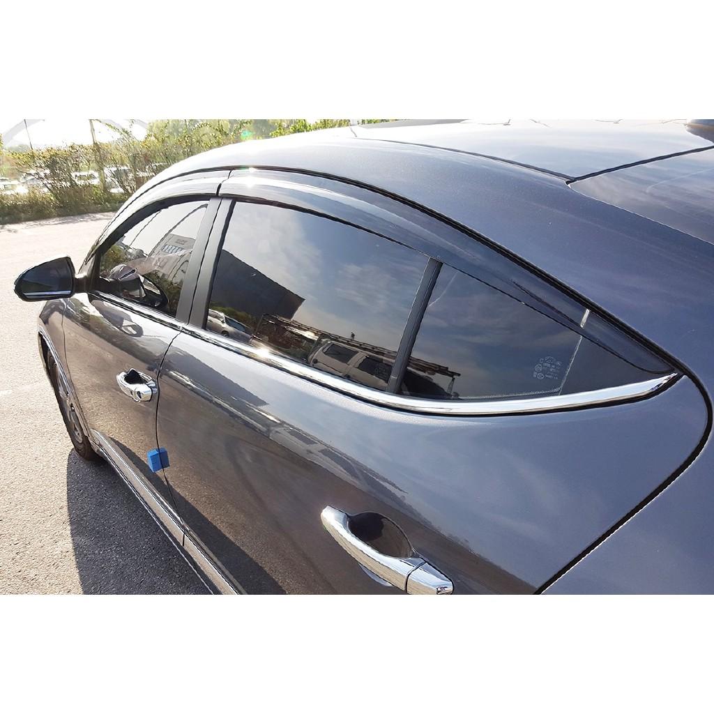 Bộ vè che mưa đen xe dành cho Hyundai Elantra 2016-2021 chất liệu DÀY và BỀN