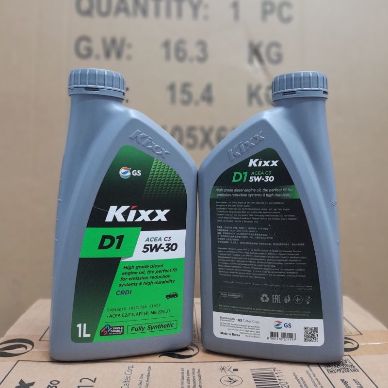Dầu Nhớt Động Cơ Diesel Cao Cấp KIXX D1 C3 5W30 1Lit - ACEA C3