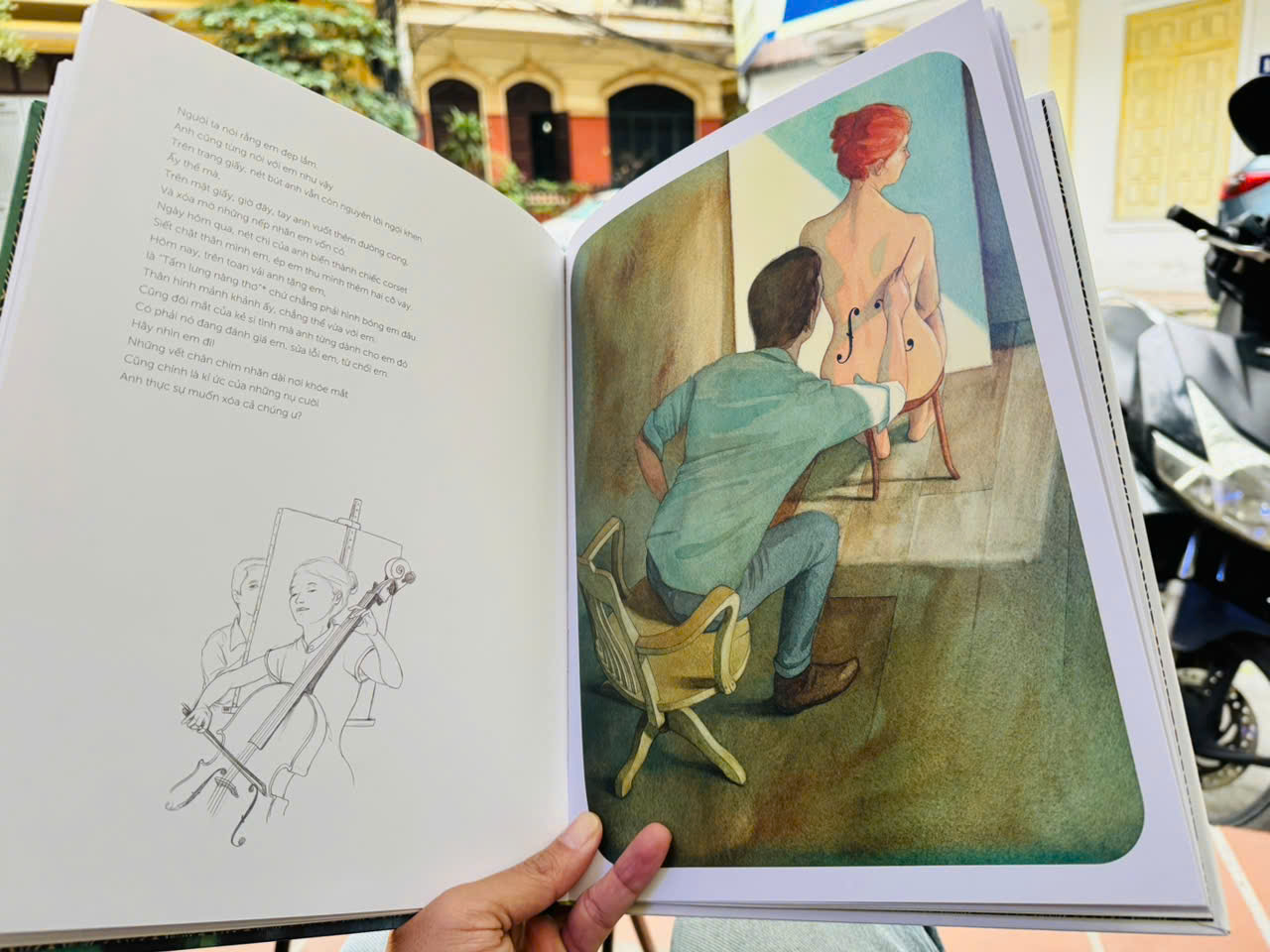 (Có tặng kèm postcard) KHI YÊU – Hélène Delforge & Quentin Gre – Nguyệt Ánh dịch – Nho Xanh – NXB Phụ nữ Việt Nam