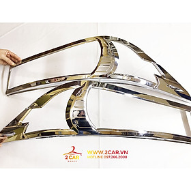 Ốp viền đèn pha, hậu xe Toyota Innova 2017 - 2022 mạ crom cao cấp, sáng bóng
