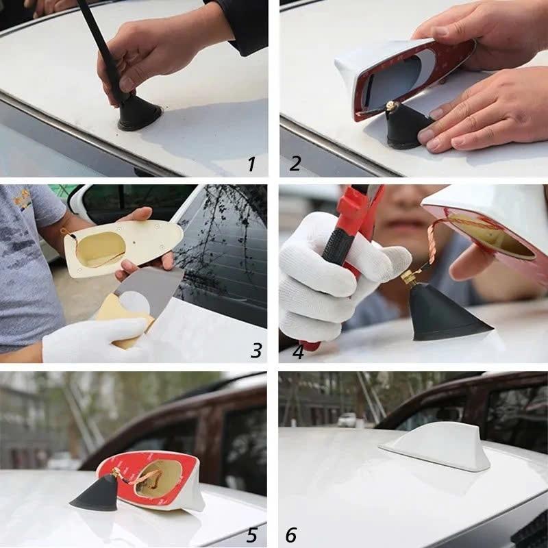 Ăng Ten Vây Cá Mập Fast car Khuếch Đại Tín Hiệu 7 Màu Trang Trí Xe Hơi