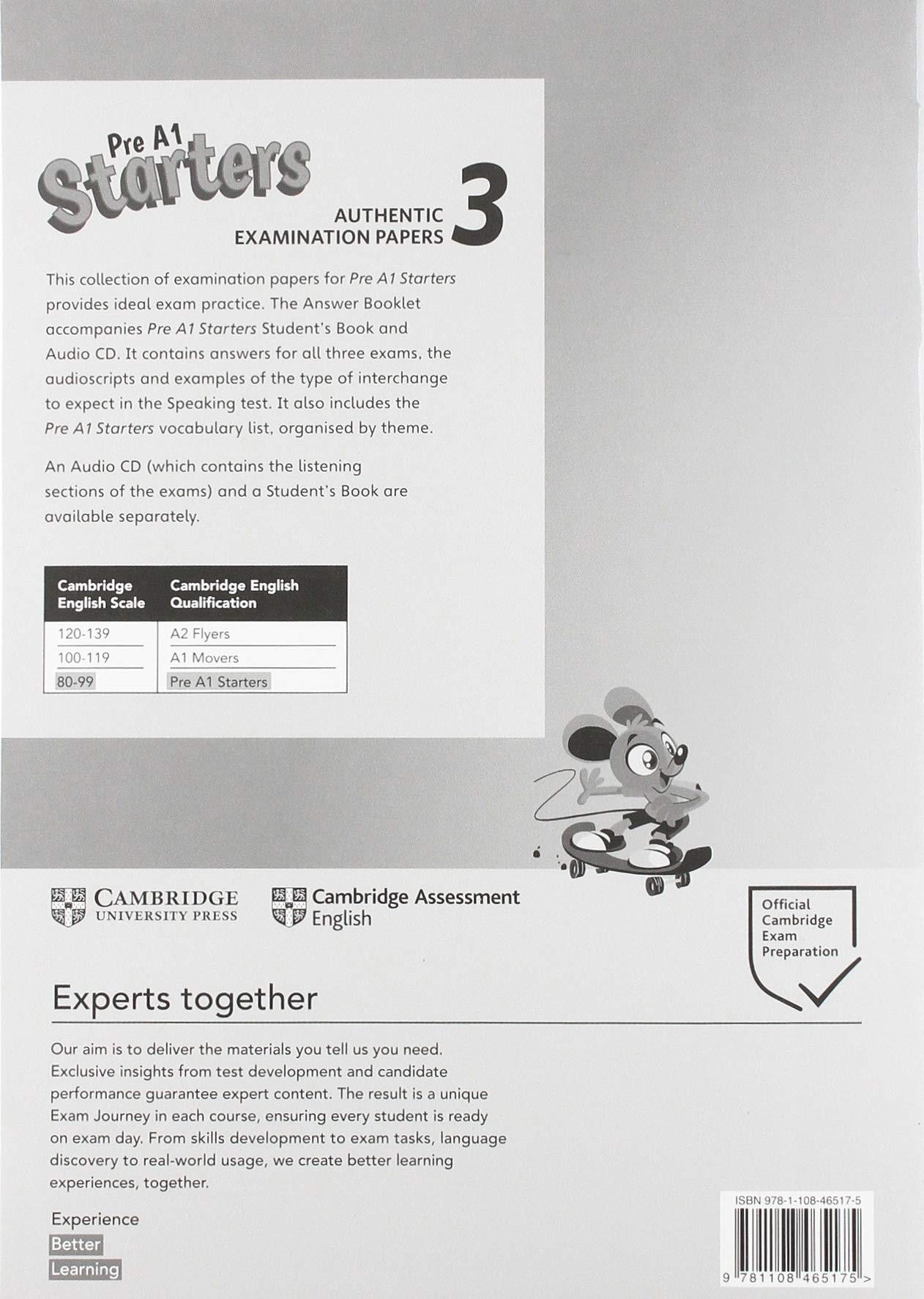Pre A1 Starters 3 Answer Booklet: Authentic Examination Papers