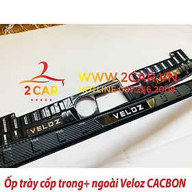 Ốp chống trầy cốp trong, ngoài xe TOYOTA VELOZ 2022-2023 chất liệu CACBON cao cấp