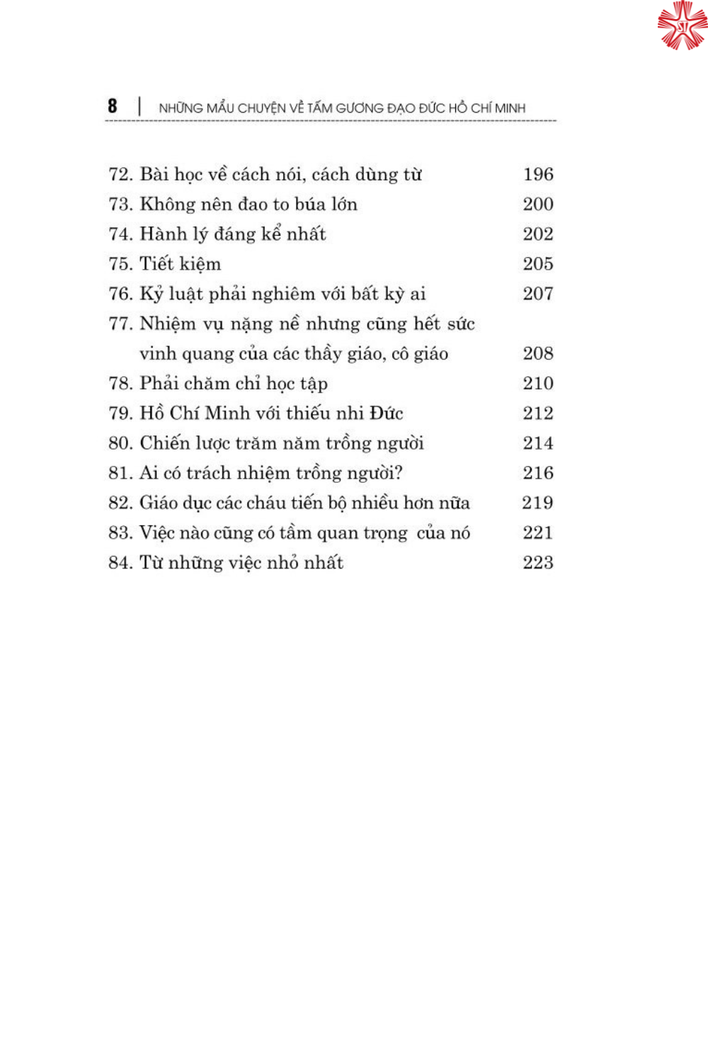 Những mẩu chuyện về tấm gương đạo đức Hồ Chí MinhTập 2 (bản in 2024)