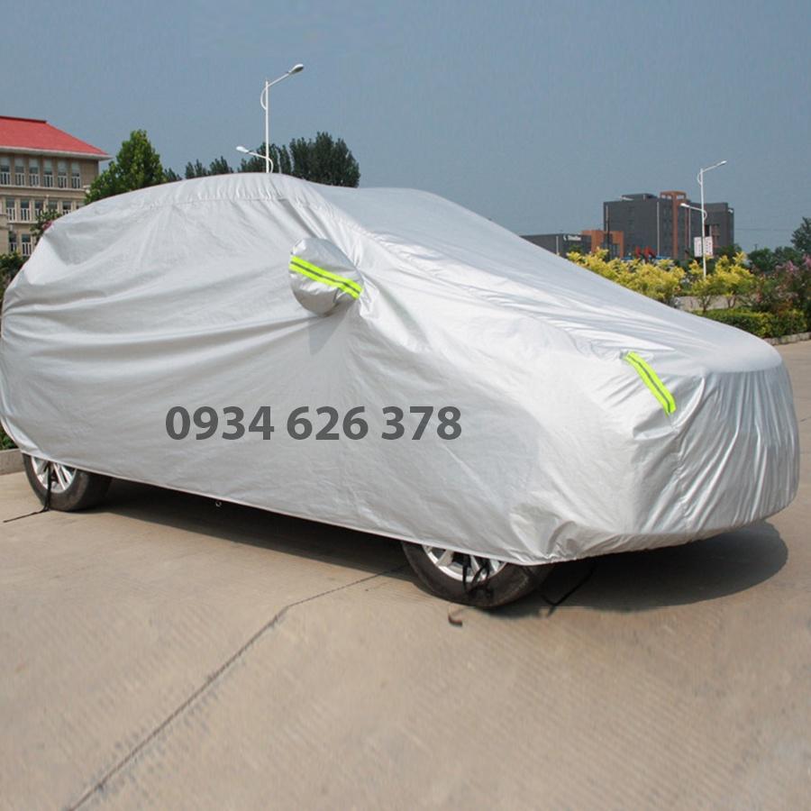 Bạt phủ ô tô Mitsubishi Pajero Sport 3 lớp tráng bạc thông minh, chất liệu vải dù cao cấp, áo chùm bảo vệ xe 4,5,7 chỗ
