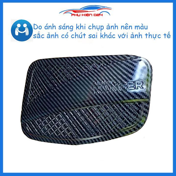 Ốp nắp bình xăng Ranger 2016-2017-2018-2019-2020 vân cacbon chống trầy trang trí ô tô