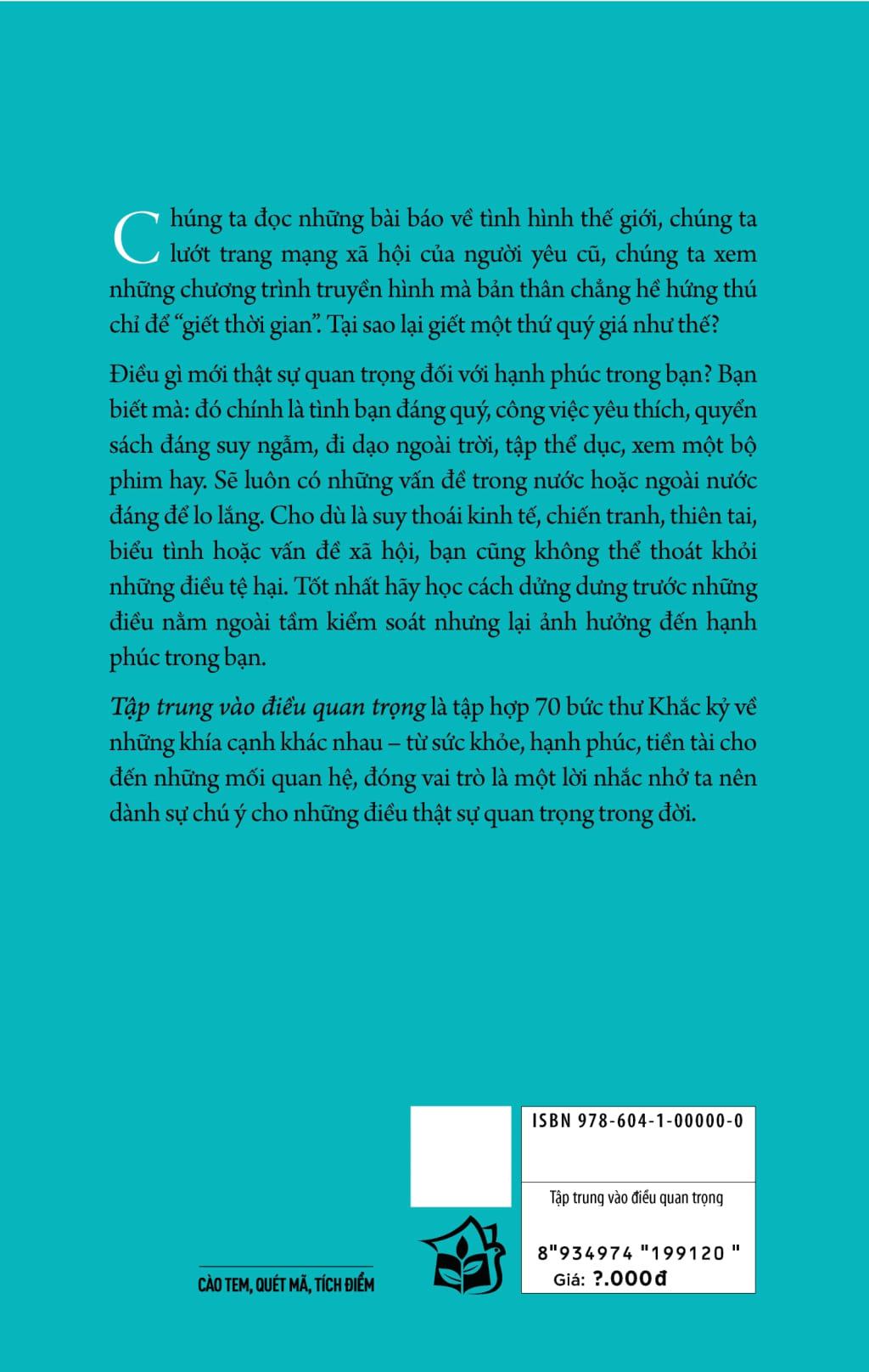Sách - Tập Trung Vào Điều Quan Trọng - Focus On What Matters