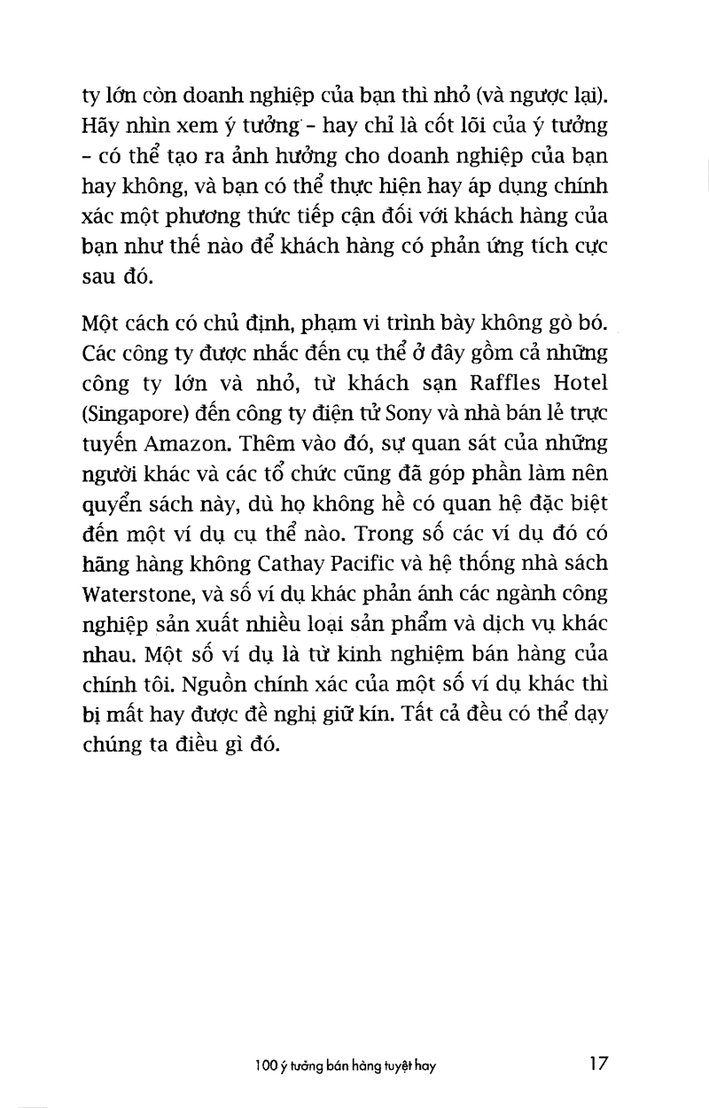 100 Ý Tưởng Bán Hàng Tuyệt Hay