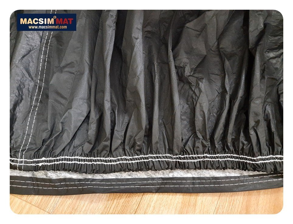 Bạt phủ ô tô bán tải Toyota Hilux nhãn hiệu Macsim chất liệu Polyester-màu đen(dành cho xe không có nắp thùng)