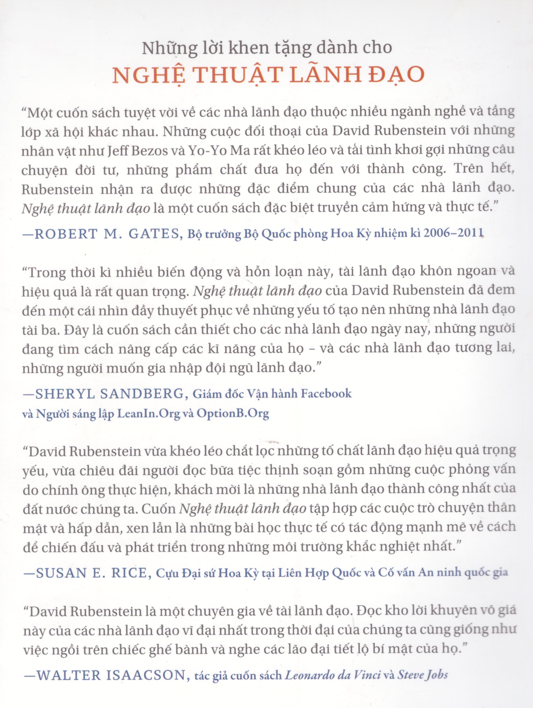 Nghệ thuật lãnh đạo - Chân dung những CEO, nhà sáng lập và những người thay đổi cuộc chơi vĩ đại nhất thế giới