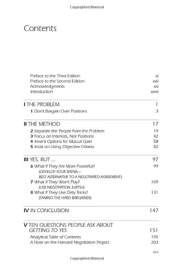 Getting to Yes: Negotiating an agreement without giving in