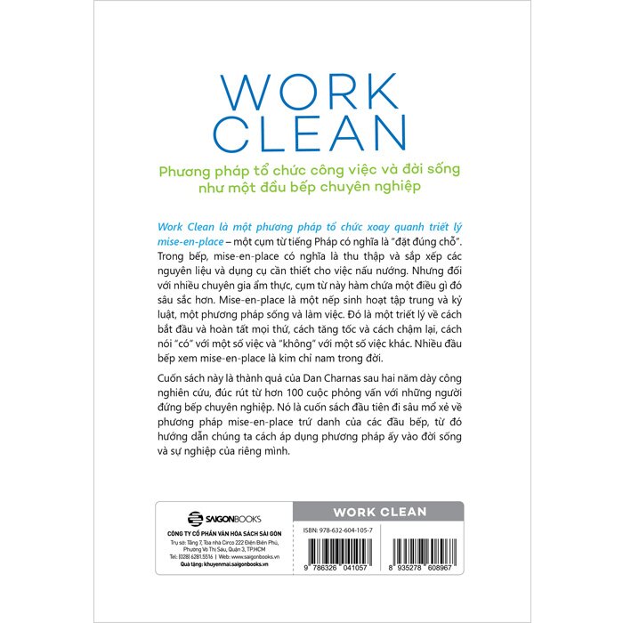 Work Clean - Phương Pháp Tổ Chức Công Việc Và Đời Sống Như Một Đầu Bếp Chuyên Nghiệp