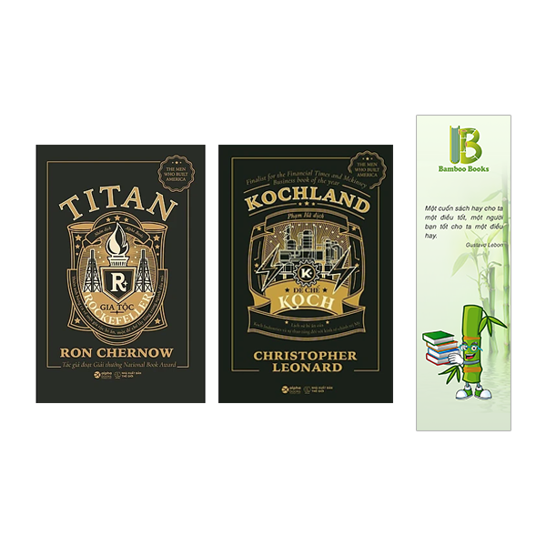 Combo 2 Cuốn Về Những Gia Tộc Nổi Tiếng Nhất Nước Mỹ: Kochland - Đế Chế Koch + Titan - Gia tộc Rockefeller (Tặng kèm bookmark Bamboo Books)