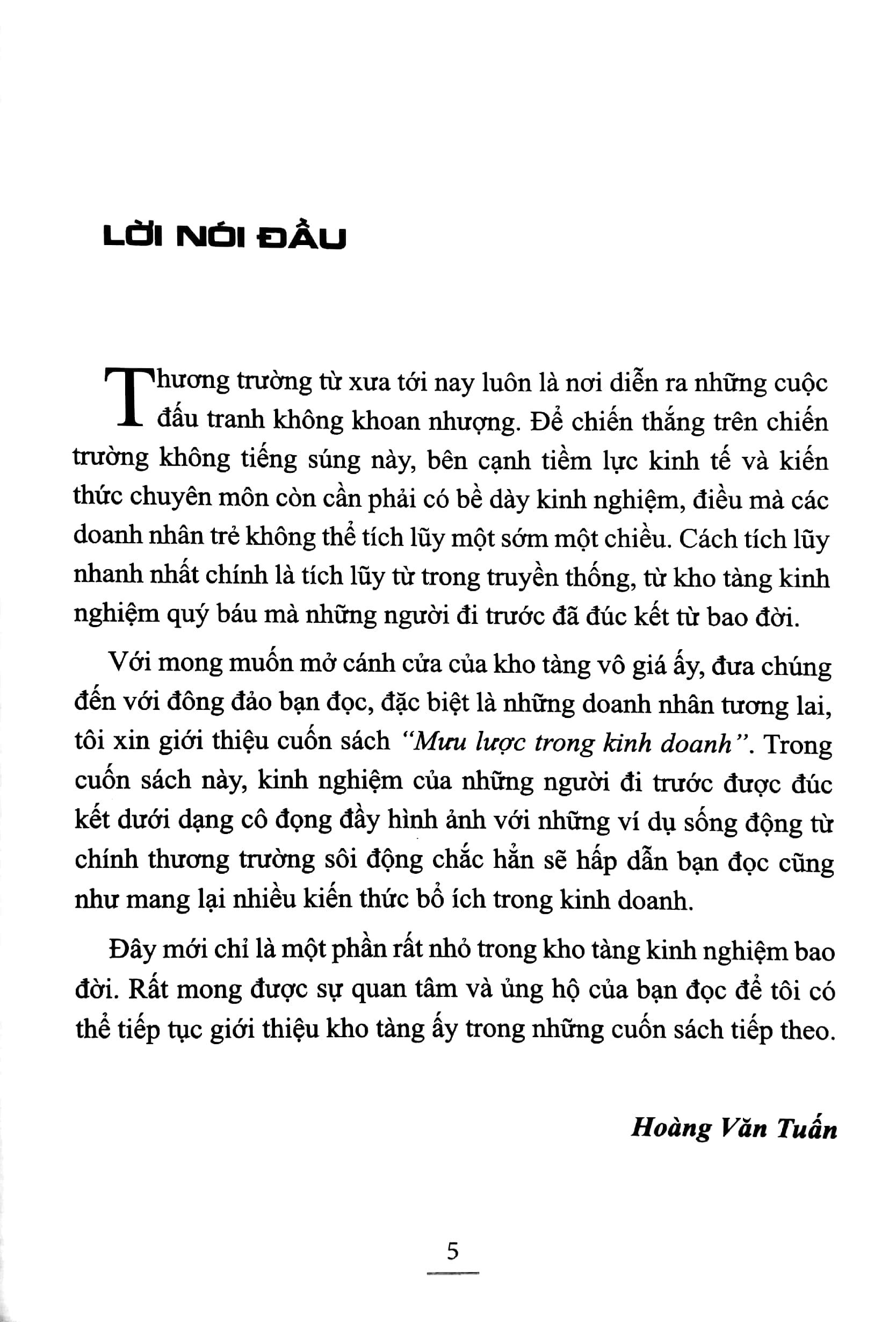 Mưu Lược Trong Kinh Doanh (Tái Bản)