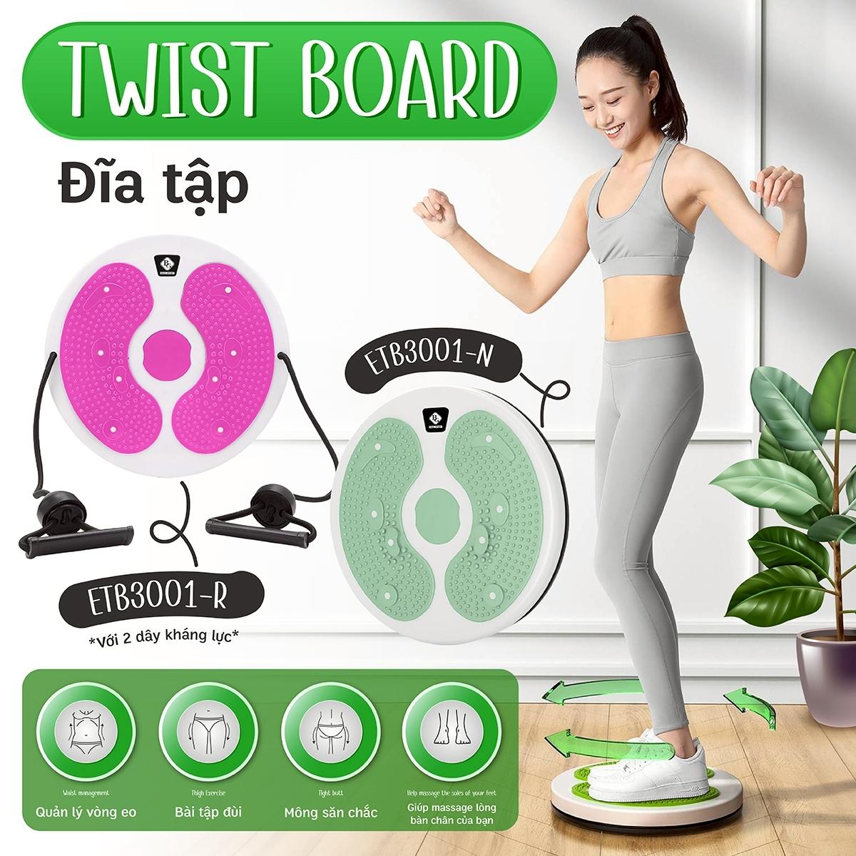 Đĩa Xoay Eo 3001R Massage Chân Tập Thể Dục 360 Độ Chất Liệu Nhựa Cao Cấp ( Màu ngẫu nhiên)- Hàng Chính Hãng