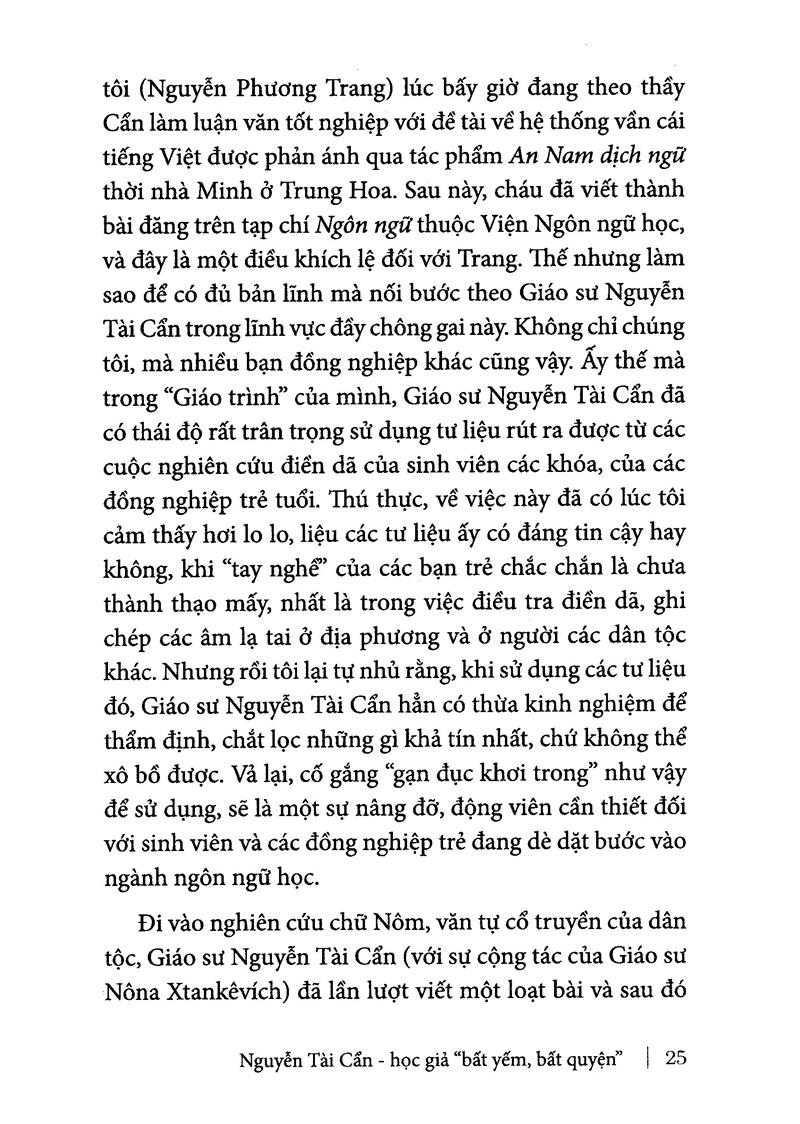 Nguyễn Tài Cẩn - Học Giả Bất Yếm, Bất Quyện